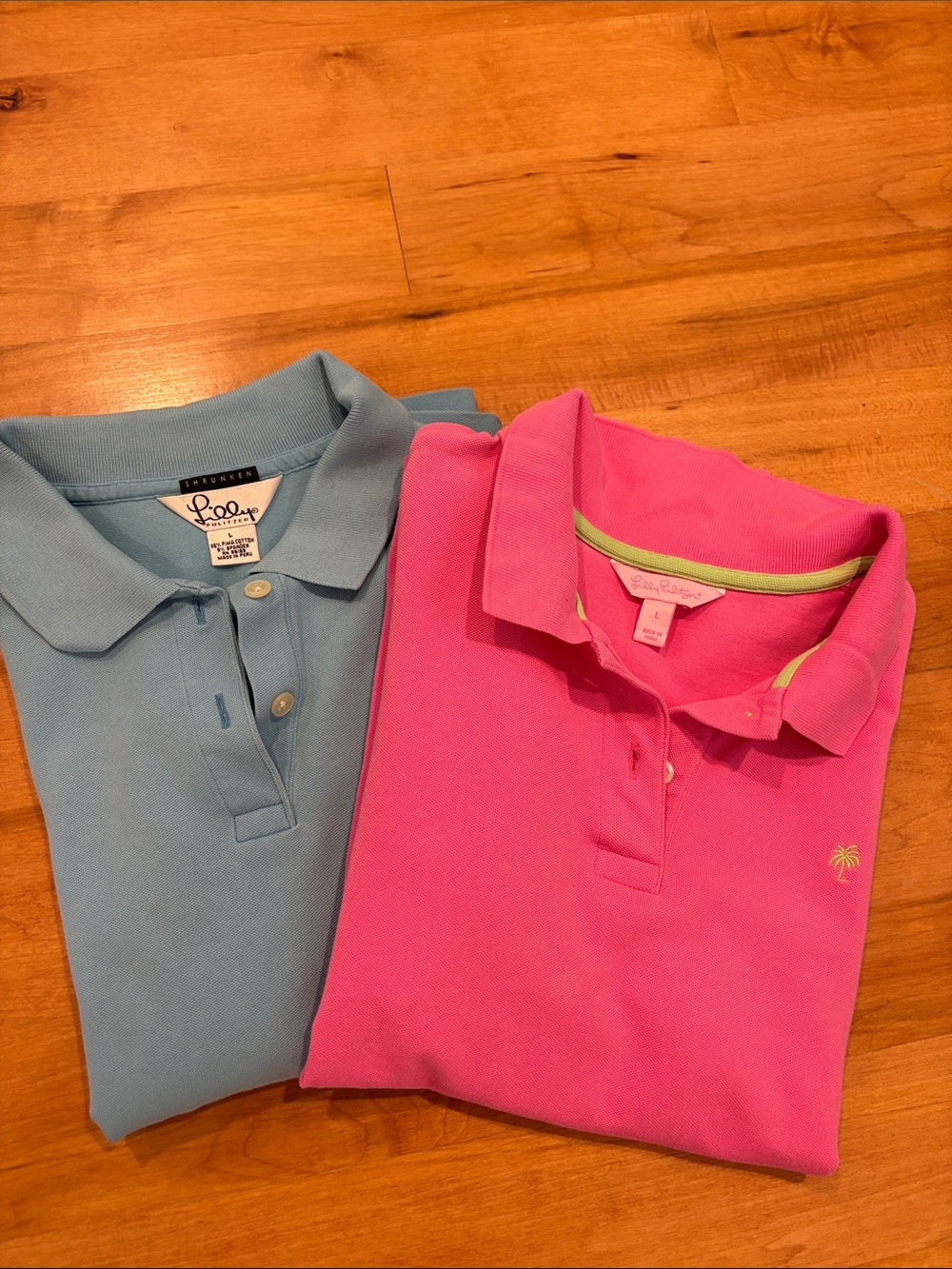Lilly Pulitzer women’s ' Hot Pink & Light Blue Polo Duo